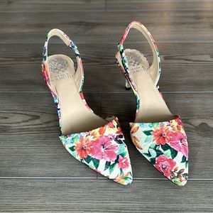 Vince Camuto Pink Floral Slingback